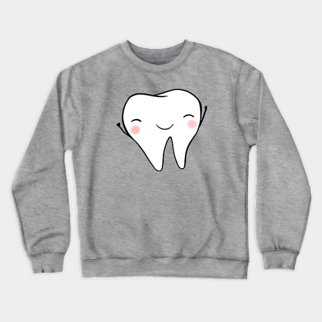 Happy Tooth Crewneck Sweatshirt by Happimola